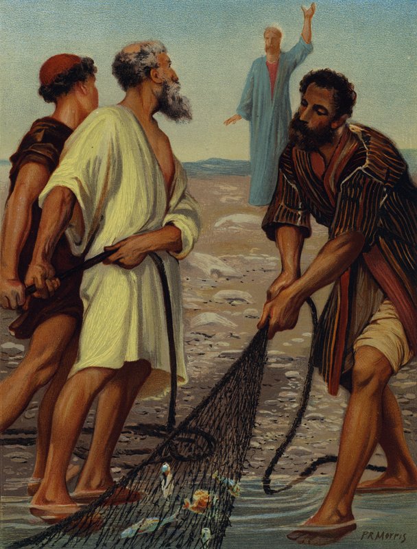 Chrystus wzywa uczniów (chromolitho) autorstwa Philip Richard (after) Morris