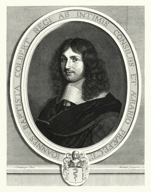 Jean-Baptiste Colbert, francuski mąż stanu (grafika) autorstwa Philippe de (after) Champaigne