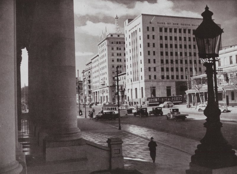 A View of North Terrace, Adelaide, Australia Południowa (zdjęcie czarno-białe) autorstwa Photographer Australian