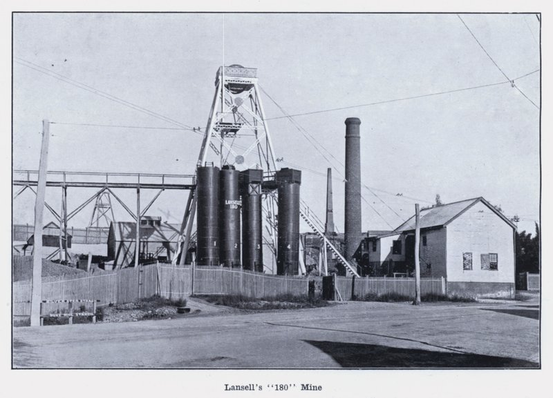 Kopalnia „180” Lansella (zdjęcie czarno-białe) autorstwa Photographer Australian