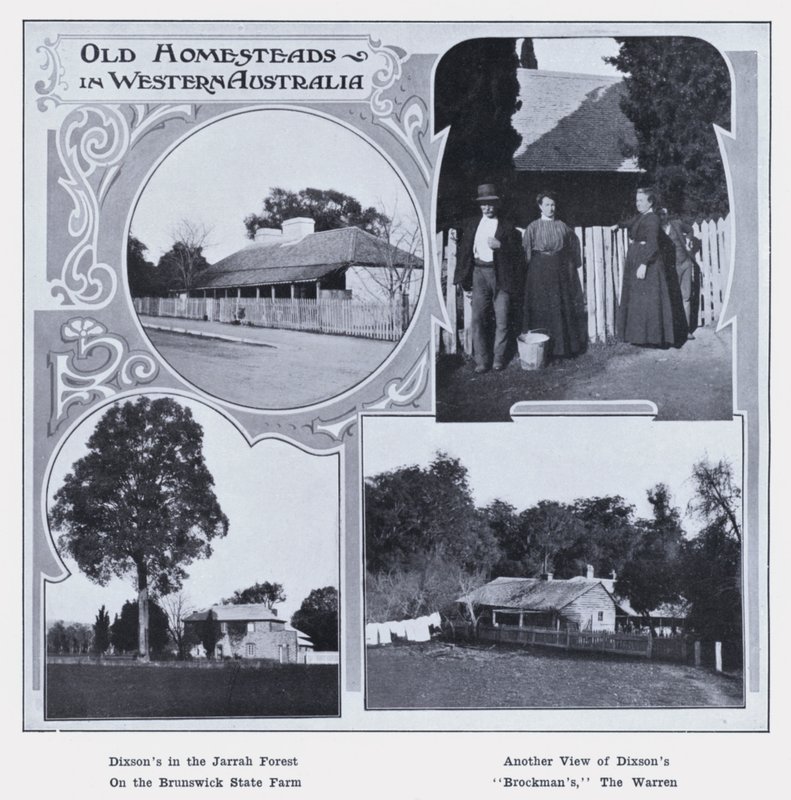 Stare domostwa w Australii Zachodniej (zdjęcie czarno-białe) autorstwa Photographer Australian