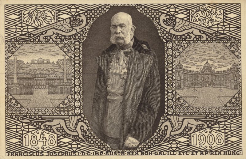 Cesarz Austrii Franciszek Józef I (zdjęcie czarno-białe) autorstwa Photographer Austrian