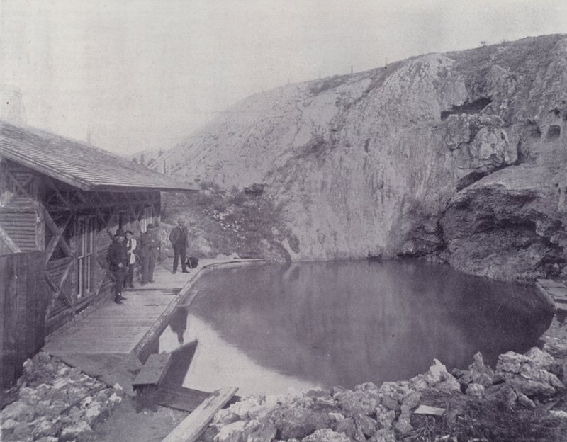 Kanada: The Basin, Hot Springs, Banff (zdjęcie czarno-białe) autorstwa Photographer Canadian