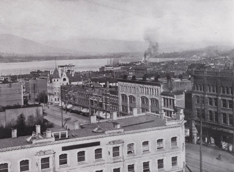 Widok ogólny Vancouver (zdjęcie czarno-białe) autorstwa Photographer Canadian