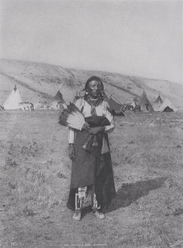 Winnipeg Jack, Blackfoot (zdjęcie czarno-białe) autorstwa Photographer Canadian
