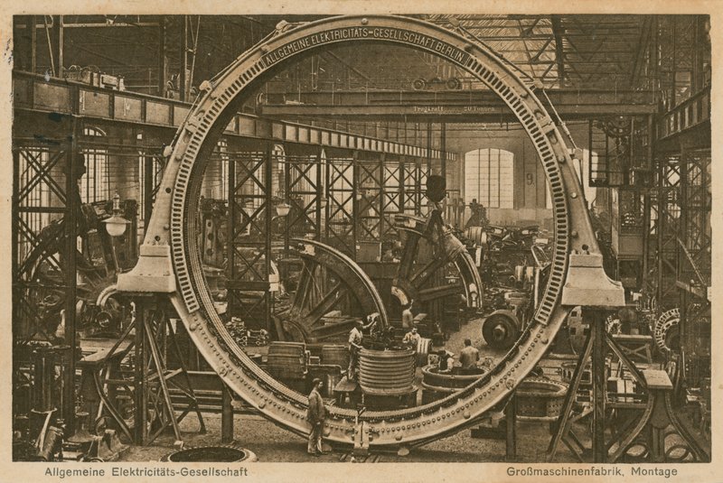 Allgemeine Elektricitats-Gesellschaft. Pocztówka wysłana 20 kwietnia 1913 r. autorstwa Photographer German