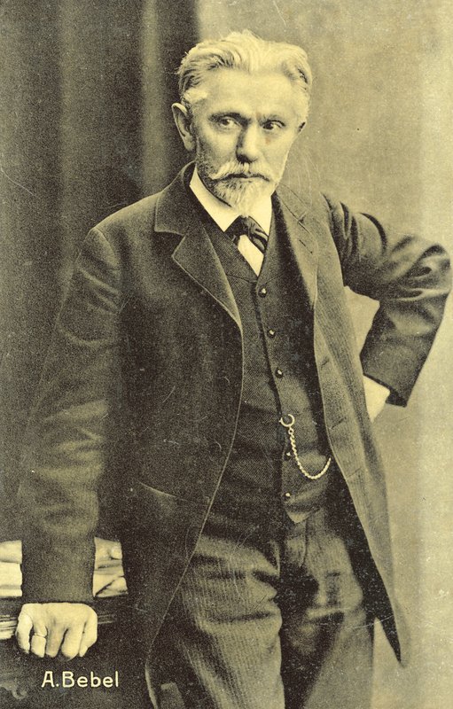 August Bebel, niemiecki polityk socjalistyczny (zdjęcie czarno-białe) autorstwa Photographer German