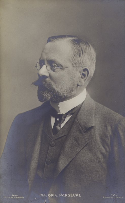 August von Parseval, niemiecki konstruktor sterowców (zdjęcie czarno-białe) autorstwa Photographer German