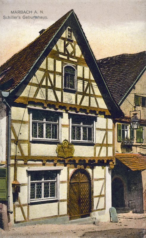 Miejsce urodzenia Friedricha Schillera, Marbach am Neckar, Niemcy (zdjęcie kolorowe) autorstwa Photographer German