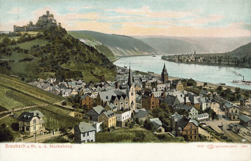 Braubach, Niemcy (kolorowe zdjęcie) autorstwa Photographer German