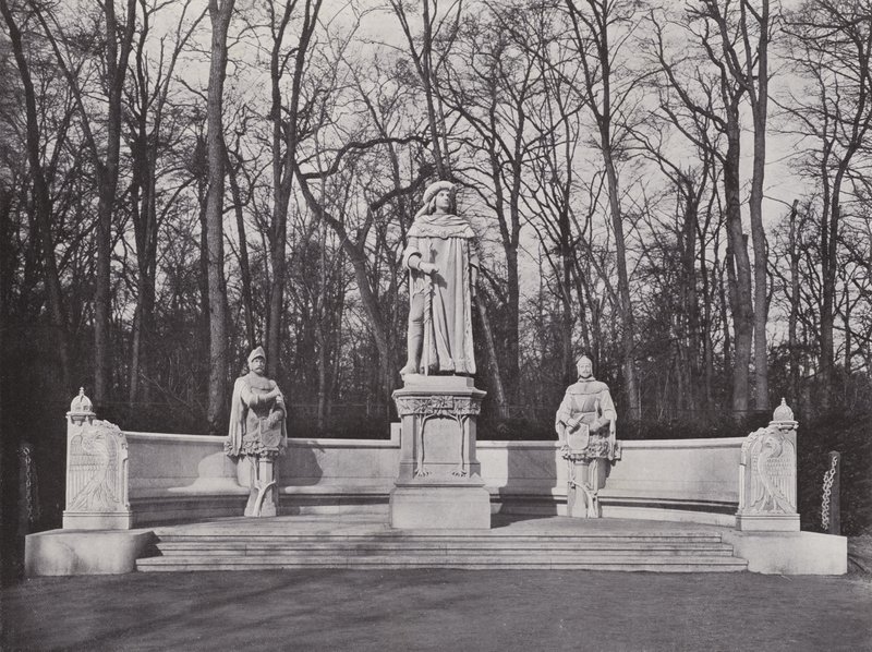 Pomnik w Siegesallee, elektor Fryderyk I (zdjęcie czarno-białe) autorstwa Photographer German