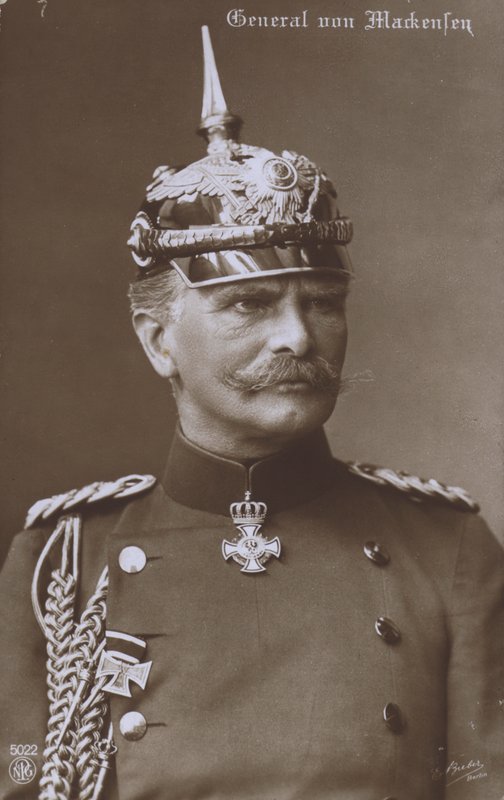 Feldmarszałek August von Mackensen, niemiecki dowódca wojskowy I wojny światowej (zdjęcie czarno-białe) autorstwa Photographer German