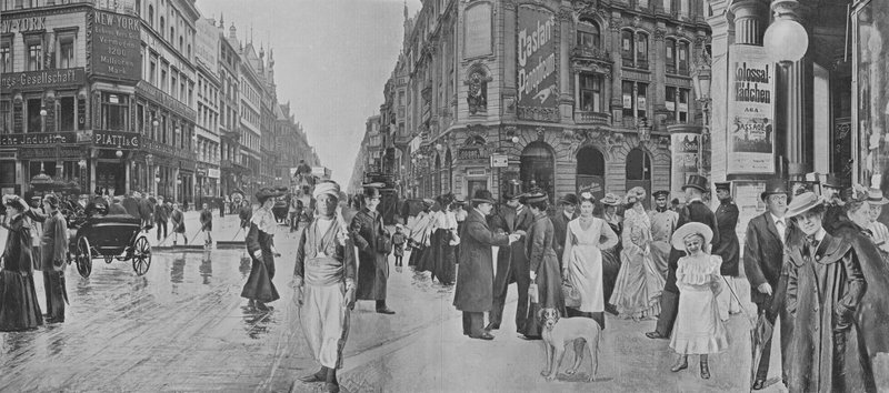 Friedrichstrasse, An Der Passage (zdjęcie czarno-białe) autorstwa Photographer German
