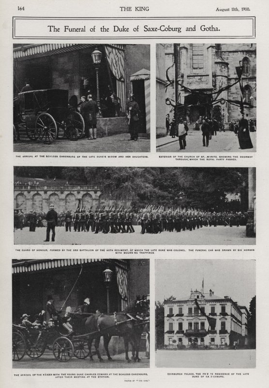 Pogrzeb Alfreda, księcia Sachsen-Coburg i Gotha, drugiego syna królowej Wiktorii i księcia Alberta, Coburg, Niemcy autorstwa Photographer German