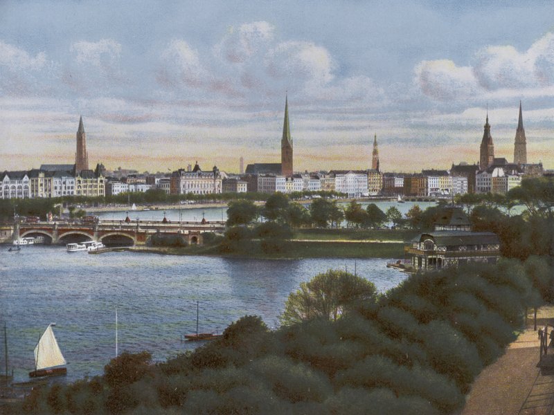 Hamburg: Lombardsbrücke (zdjęcie) autorstwa Photographer German