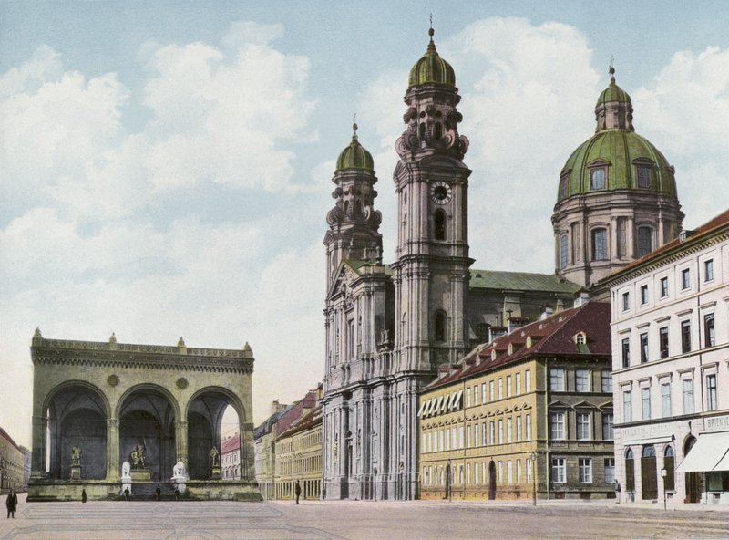 Monachium/Monachium: Theatinerkirche U Feldherrnhalle (zdjęcie) autorstwa Photographer German