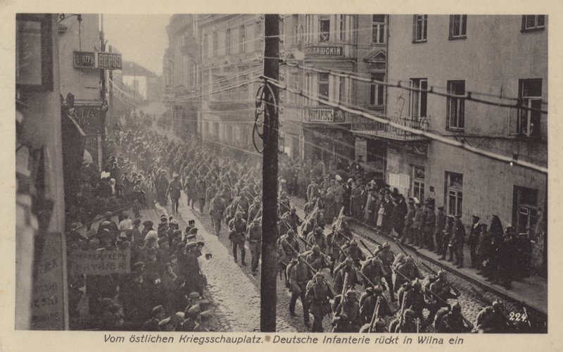 Zajęcie Wilna na Litwie przez wojska niemieckie w czasie I wojny światowej autorstwa Photographer German