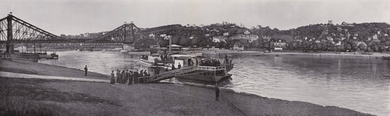 Panorama Loschwitz (zdjęcie czarno-białe) autorstwa Photographer German
