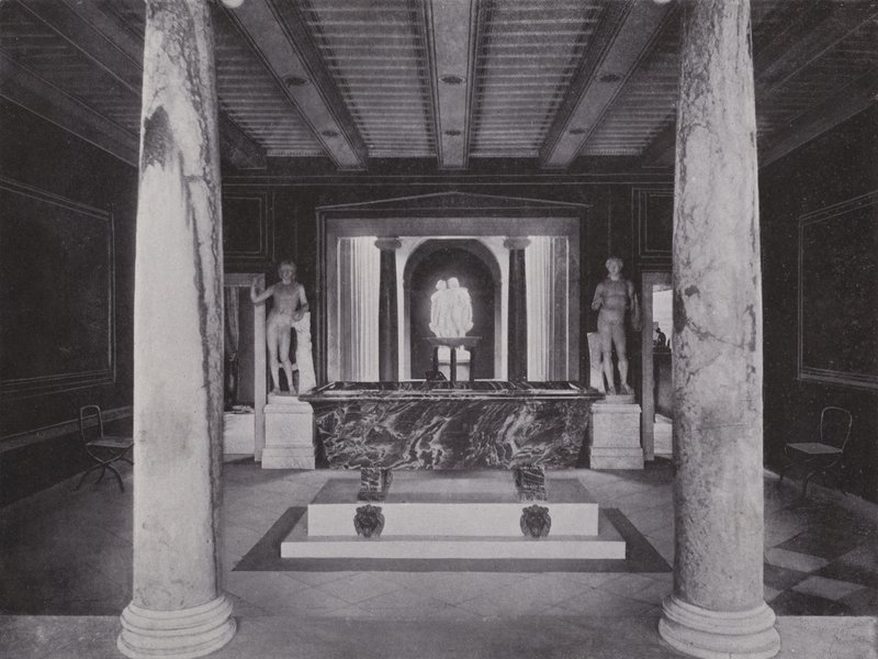 Poczdam, Charlottenhof, Romische Bader (zdjęcie czarno-białe) autorstwa Photographer German