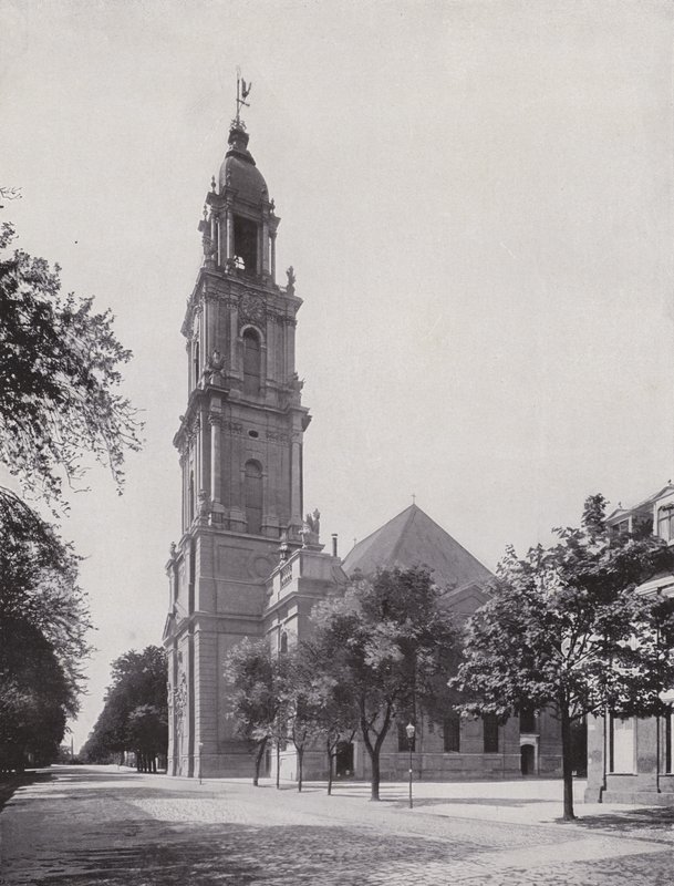Poczdam, Garnisonkirche (czarno-białe zdjęcie) autorstwa Photographer German