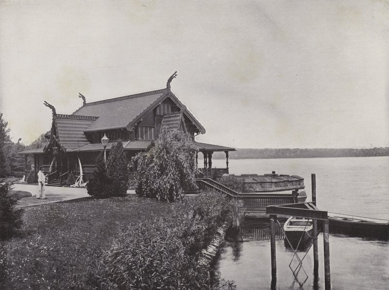 Poczdam, Matrosenstation (zdjęcie czarno-białe) autorstwa Photographer German