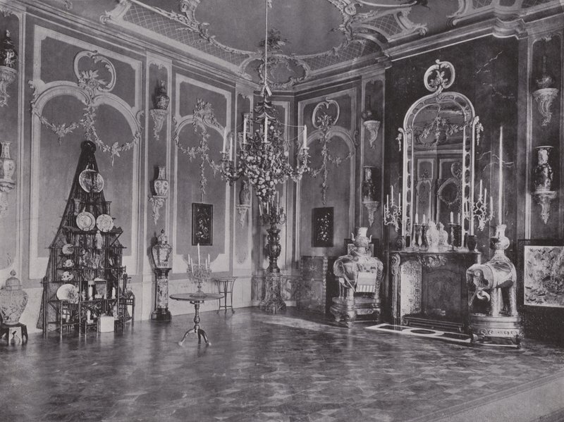 Poczdam, Nowy Pałac, Salon Japoński (zdjęcie czarno-białe) autorstwa Photographer German