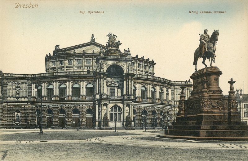 Opera, Drezno (zdjęcie kolorowe) autorstwa Photographer German