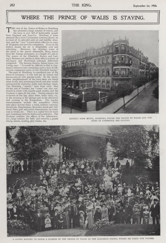 Wizyta księcia Walii i księcia Cambridge w uzdrowisku Bad Homburg w Niemczech autorstwa Photographer German