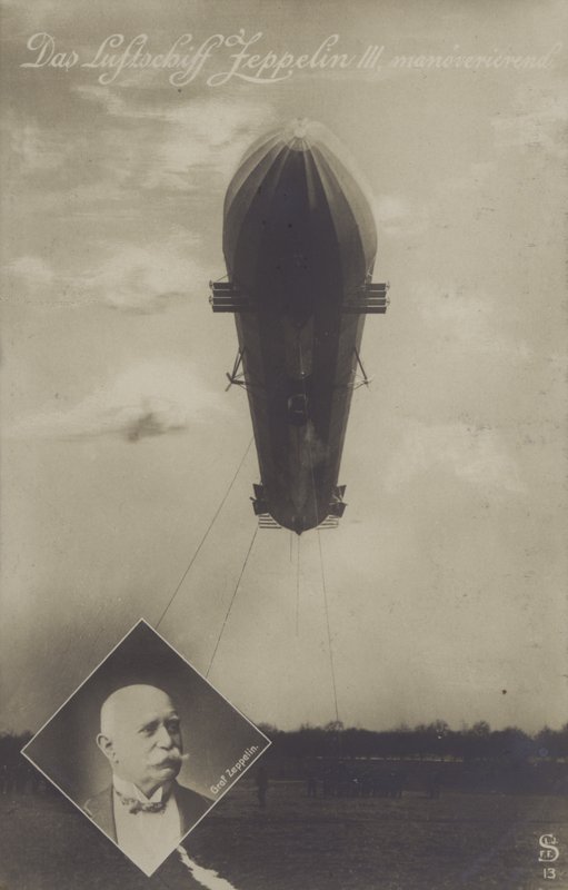 Zeppelin LZ III (zdjęcie czarno-białe) autorstwa Photographer German