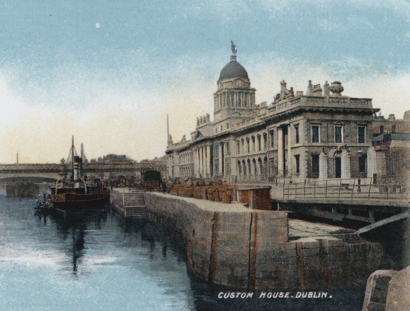 Custom House, Dublin (kolorowe zdjęcie) autorstwa Photographer Irish