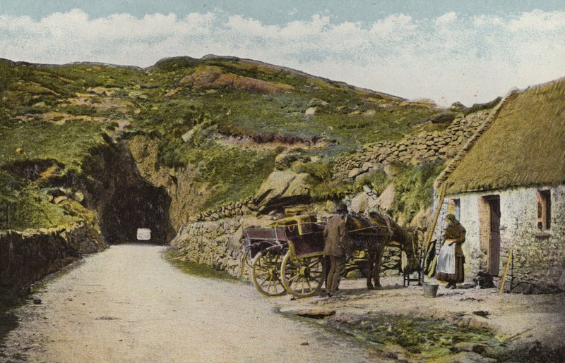 Irlandia Południowa: Tunel niedaleko Glengarriff, hrabstwo Cork (kolorowe zdjęcie) autorstwa Photographer Irish