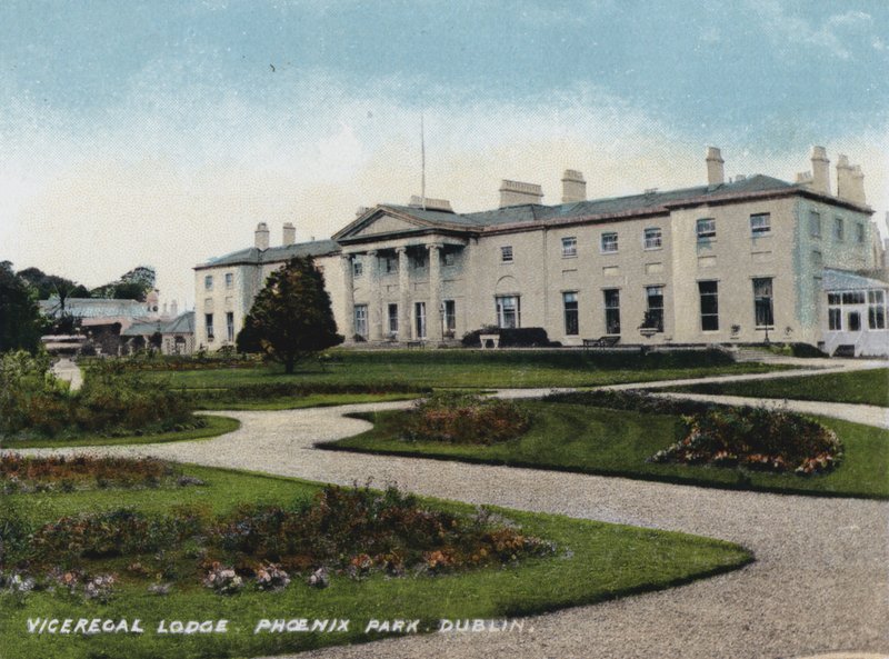 Viceregal Lodge, Phoenix Park, Dublin (kolorowe zdjęcie) autorstwa Photographer Irish