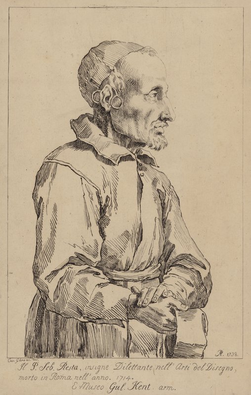 Sebastiano Resta, włoski kolekcjoner rysunków autorstwa Pier Leone Ghezzi