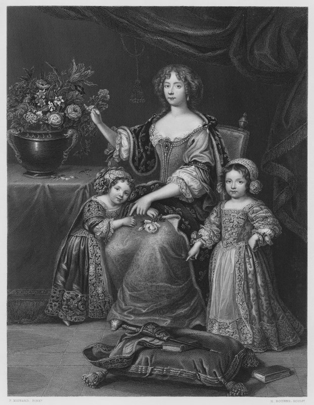 Henrietta of Orleans, córka Karola 1, ze zdjęcia w Królewskiej Kolekcji autorstwa Pierre Mignard