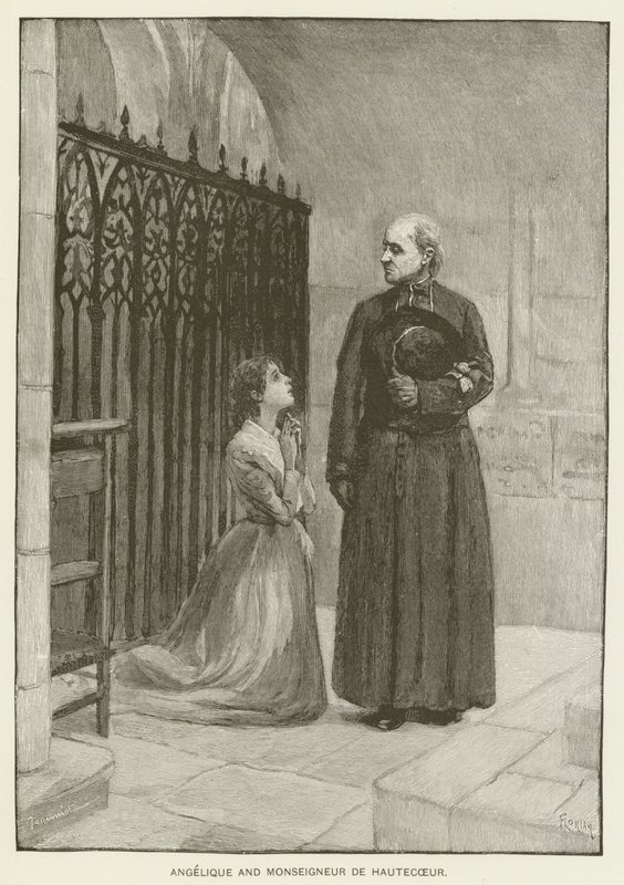Angelique i Monseigneur de Hautecoeur autorstwa Pierre Georges Jeanniot