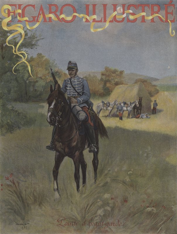 Straż Przednia. Okładka Le Figaro Illustre, marzec 1896 autorstwa Pierre Georges Jeanniot