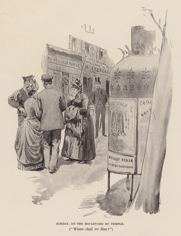 Niedziela na Bulwarze Świątynnym (rycina) autorstwa Pierre Georges Jeanniot