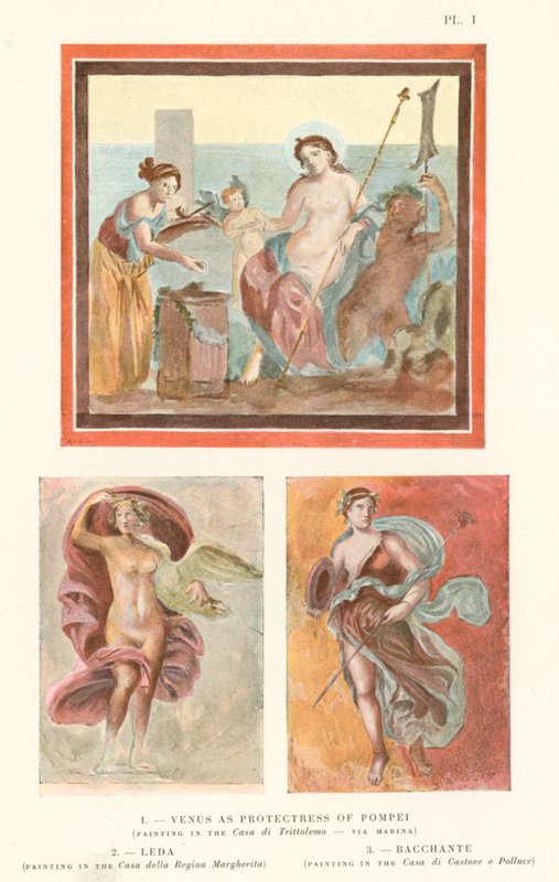 Venus S. Protektor Pompei, Leda, Bachchante (czarna lito) autorstwa Pierre Gusman