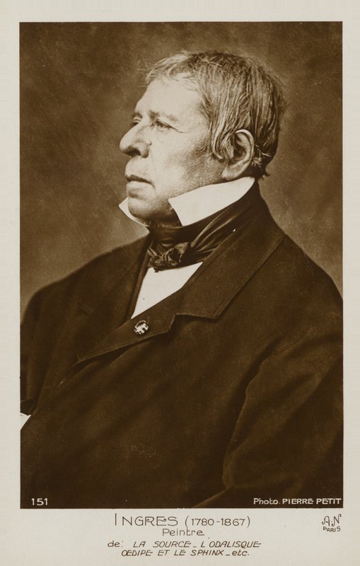 Jean Auguste Dominique Ingres, francuski malarz autorstwa Pierre Petit