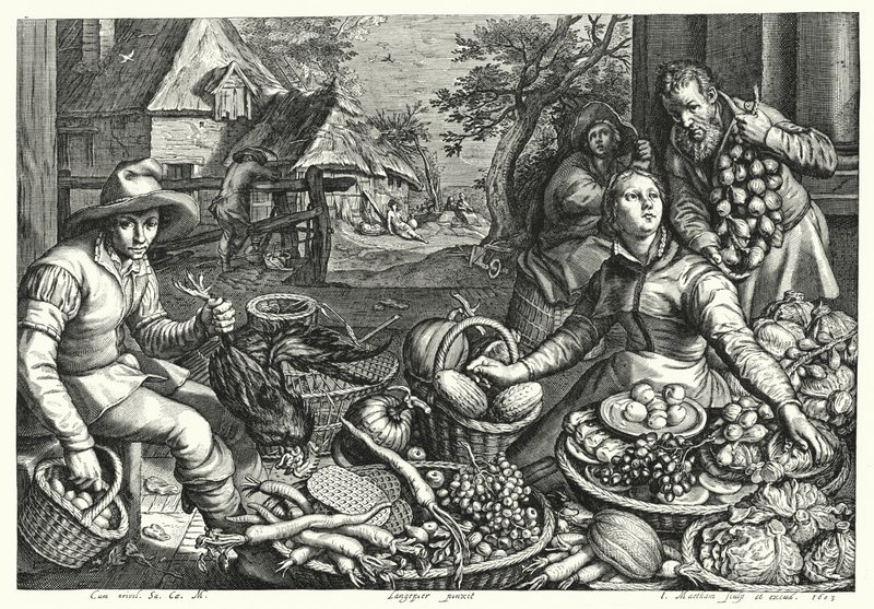 Sprzedawcy Warzyw i Drobiu autorstwa Pieter 150708 75 after Aertsen