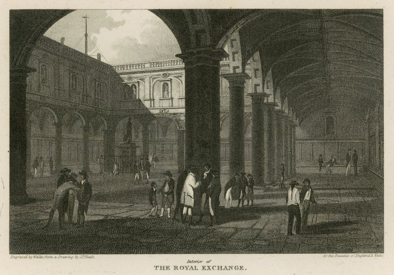 Wnętrze Royal Exchange, Londyn autorstwa Pieter Jansz. Quast