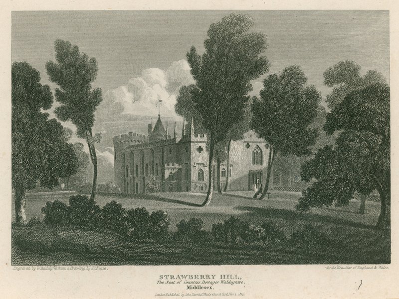 Strawberry Hill, Twickenham, Londyn; siedziba hrabiny Dowager Waldegrave autorstwa Pieter Jansz. Quast