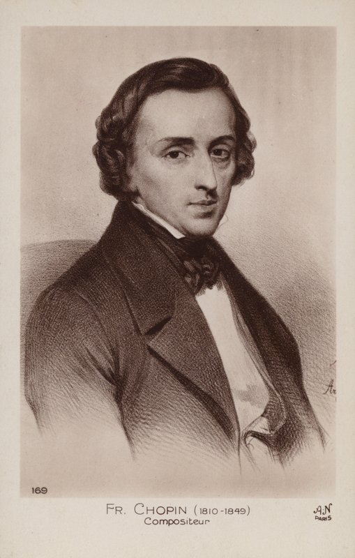 Fryderyk Chopin, polski kompozytor i pianista (1810-1849) autorstwa Polish School
