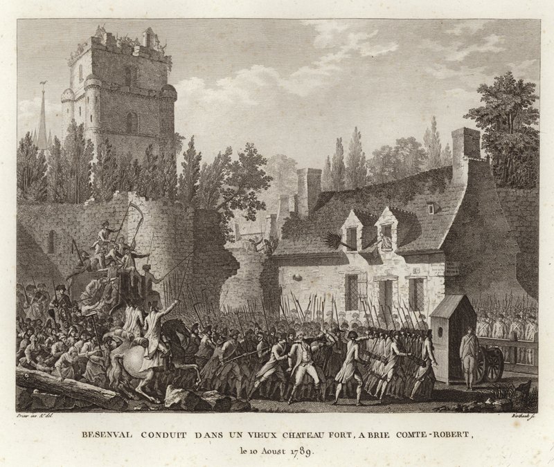 Baron de Besenval de Brunstatt przywieziony do Grand Chatelet w Paryżu autorstwa Prieur