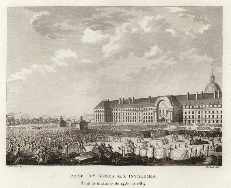 Podniesienie broni w Les Invalides w Paryżu autorstwa Prieur