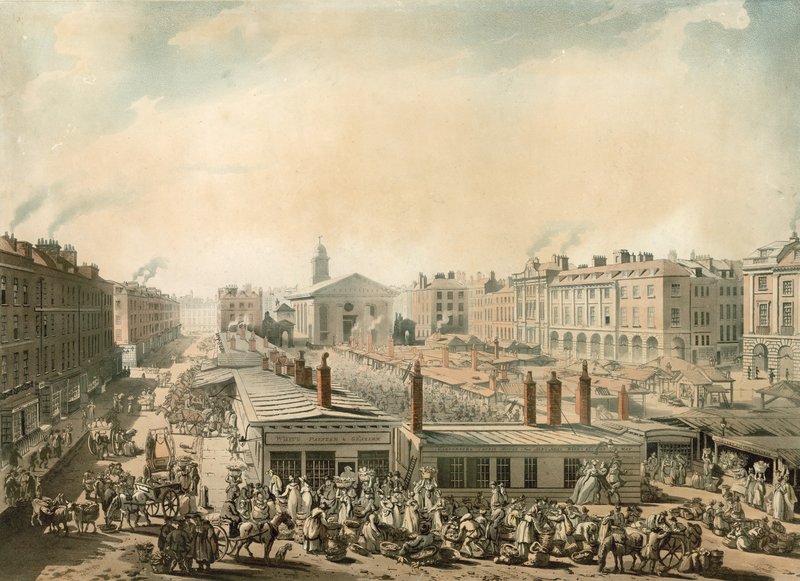Covent Garden, Londyn autorstwa Pugin and Rowlandson