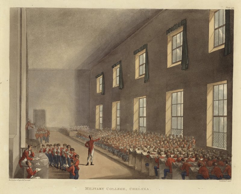 Wyższa Szkoła Wojskowa autorstwa Pugin and Rowlandson