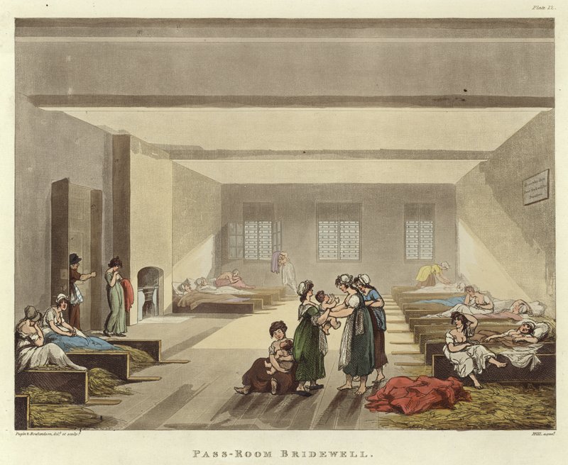 Przekaż pokój Bridewell autorstwa Pugin and Rowlandson