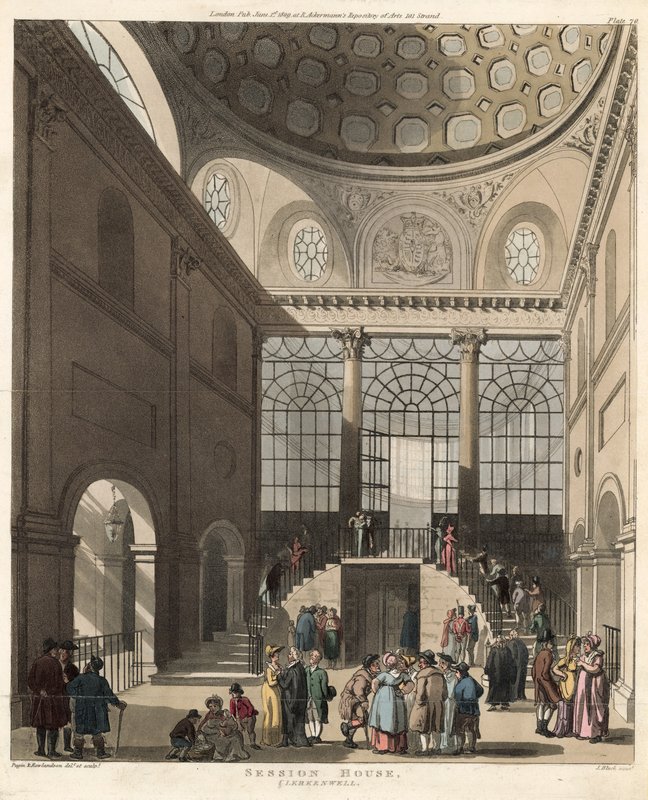 Dom sesji, Clerkenwell, Londyn autorstwa Pugin and Rowlandson