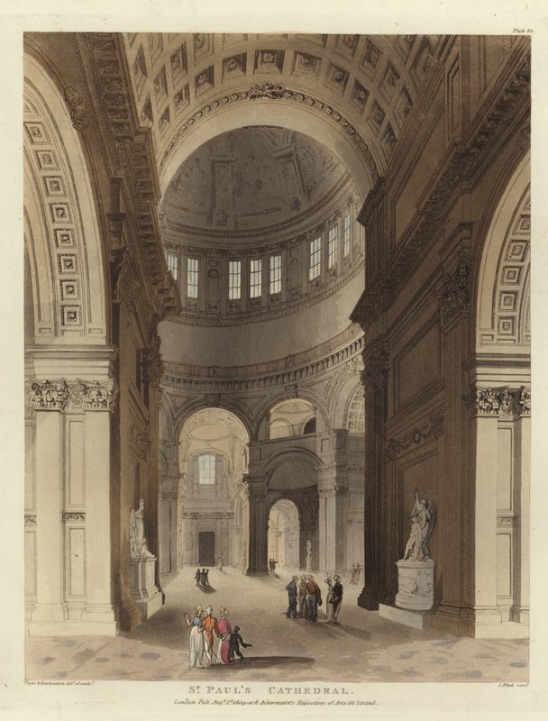 Katedra św. Pawła autorstwa Pugin and Rowlandson